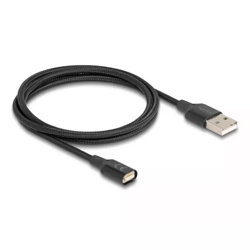 DeLOCK 88167 USB 2.0 Type-A prie magnetinės sąsajos laidas 1m juodas