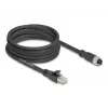 DeLOCK 80594 M12 į RJ-45 Cat5e tinklo kabelis 5 m juodas
