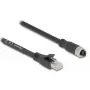 DeLOCK 80594 M12 į RJ-45 Cat5e tinklo kabelis 5 m juodas