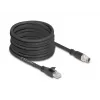 Tinklo kabelis DeLOCK 80586 M12 – RJ-45 Cat5e 10 m juodas
