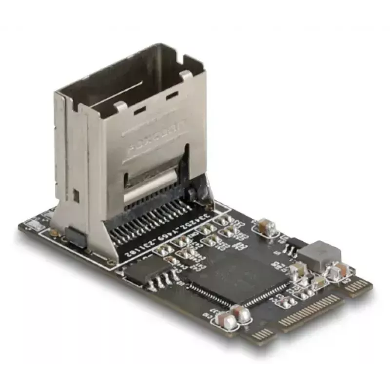 DELOCK vidinė M.2 į Mini‑SAS adapterio kortelė 64260, M.2 pagrindinė, Mini‑SAS išvestis, JMicron JMB585, juoda, LED