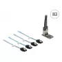DELOCK vidinė M.2 į Mini‑SAS adapterio kortelė 64260, M.2 pagrindinė, Mini‑SAS išvestis, JMicron JMB585, juoda, LED