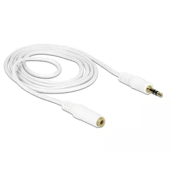 Audio kabelis 3,5 mm lizdas – kištukas DeLOCK 83765 1 m baltas