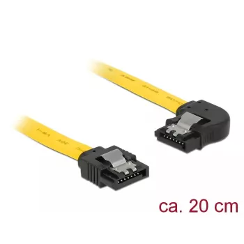 SATA kabelis DeLOCK 83958 0.2 m SATA 7-pin juodas geltonas