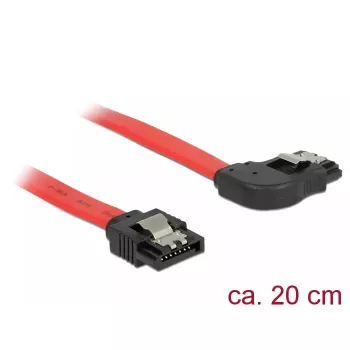 SATA kabelis DeLOCK 83967 0.2 m SATA 7 kontaktų Juoda Raudona