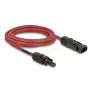 DELOCK 90974 DL4 saulės kabelis 6 mm² 3 m raudonas/juodas DC 1000 V kištukas į lizdą