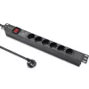 QOLTEC PDU 16A 6xSCHUKO 1.8m maitinimo skirstytuvas RACK 19 1U
