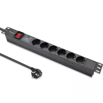 QOLTEC PDU 16A 6xSCHUKO 1.8m maitinimo skirstytuvas RACK 19 1U