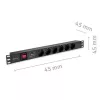 QOLTEC PDU 16A 6xSCHUKO 1.8m maitinimo skirstytuvas RACK 19 1U