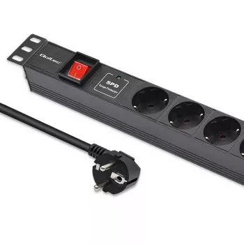 QOLTEC PDU 16A 6xSCHUKO 1.8m maitinimo skirstytuvas RACK 19 1U