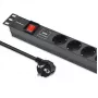 QOLTEC PDU 16A 6xSCHUKO 1.8m maitinimo skirstytuvas RACK 19 1U