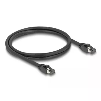 DeLOCK RJ45 tinklo kabelis Cat.8.1 S/FTP 1 m iki 40 Gbps juodas