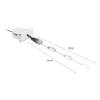 Tinklinis įtraukiamas kabelis DeLOCK Easy 45 modulis RJ45 Cat.5e juodas