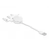 Laidas DeLOCK Easy 45 modulinis USB 2.0 3 in 1 ištraukiamas 0,5 m