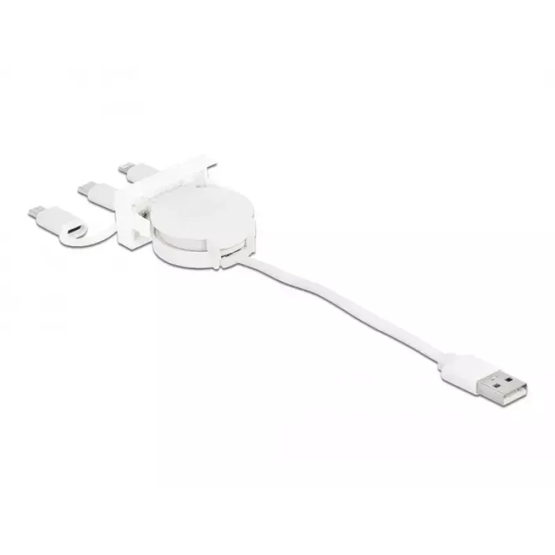 Laidas DeLOCK Easy 45 modulinis USB 2.0 3 in 1 ištraukiamas 0,5 m