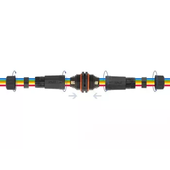 Elektros laidų jungtis DELOCK 86915 tiesi 85–260 V juoda 25×114 mm 1 vnt.