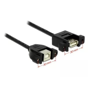 USB kabelis DeLOCK 1m USB 2.0-A / USB 2.0-B juodas