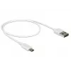 USB kabelis DeLOCK 84806 USB 2.0 0,5 m USB A Micro-USB B baltas