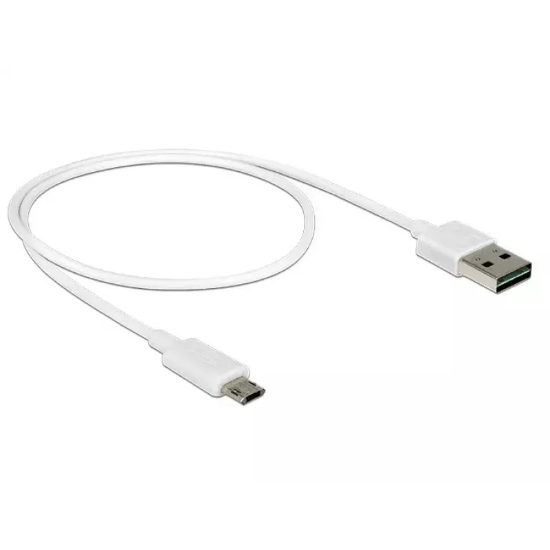 USB kabelis DeLOCK 84806 USB 2.0 0,5 m USB A Micro-USB B baltas