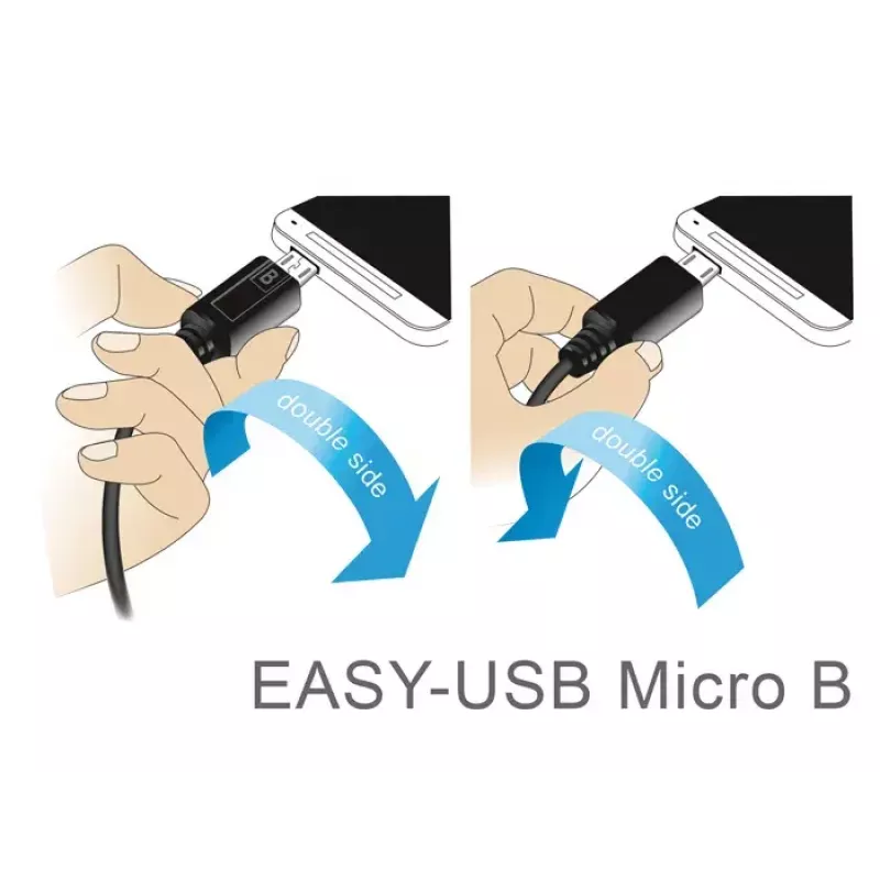 USB kabelis DeLOCK 84806 USB 2.0 0,5 m USB A Micro-USB B baltas