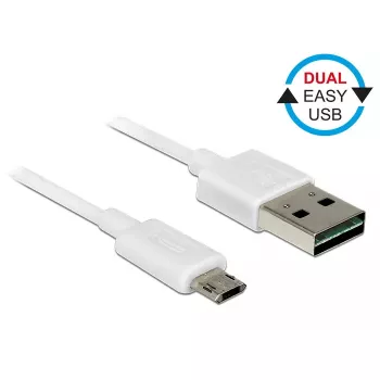 USB kabelis DeLOCK 84806 USB 2.0 0,5 m USB A Micro-USB B baltas