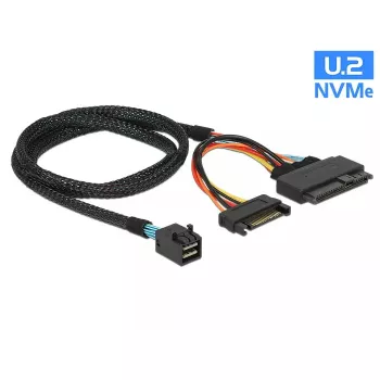 Laidas DeLOCK 0,75 m SFF-8643 / U.2 SFF-8639 + SATA
