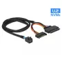 Laidas DeLOCK 0,75 m SFF-8643 / U.2 SFF-8639 + SATA