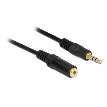 Garso kabelis 3.5 mm M-F DeLOCK 83764 1 m juodas