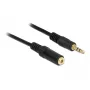 Garso kabelis 3.5 mm M-F DeLOCK 83764 1 m juodas