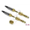 Garso kabelis DeLOCK 85788 5 m 3,5 mm juodai pilkas