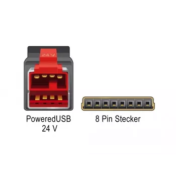 Power kabelis DeLOCK 85478 2m PoweredUSB juodas