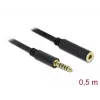 Garso kabelis DeLOCK 85795 0,5 m 4,4 mm Juodas