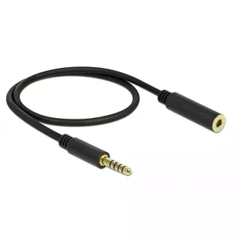 Garso kabelis DeLOCK 85795 0,5 m 4,4 mm Juodas
