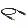 Garso kabelis DeLOCK 85795 0,5 m 4,4 mm Juodas