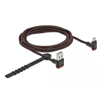 USB kabelis DeLOCK EASY-USB 2.0 Type-A į Micro-B vyriškas 2 m juodas