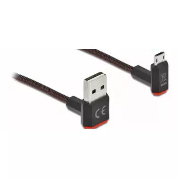 USB kabelis DeLOCK EASY-USB 2.0 Type-A į Micro-B vyriškas 2 m juodas