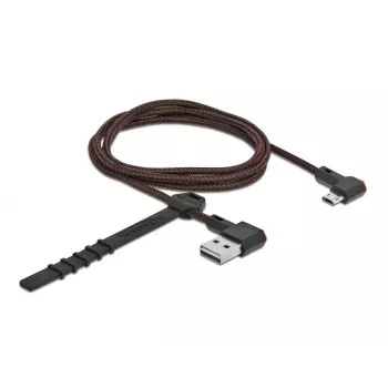 USB kabelis DeLOCK EASY-USB 2.0 Type-A į Micro-B 1m juodas