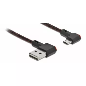 USB kabelis DeLOCK EASY-USB 2.0 Type-A į Micro-B 1m juodas