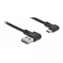 USB kabelis DeLOCK EASY-USB 2.0 Type-A į Micro-B 1m juodas
