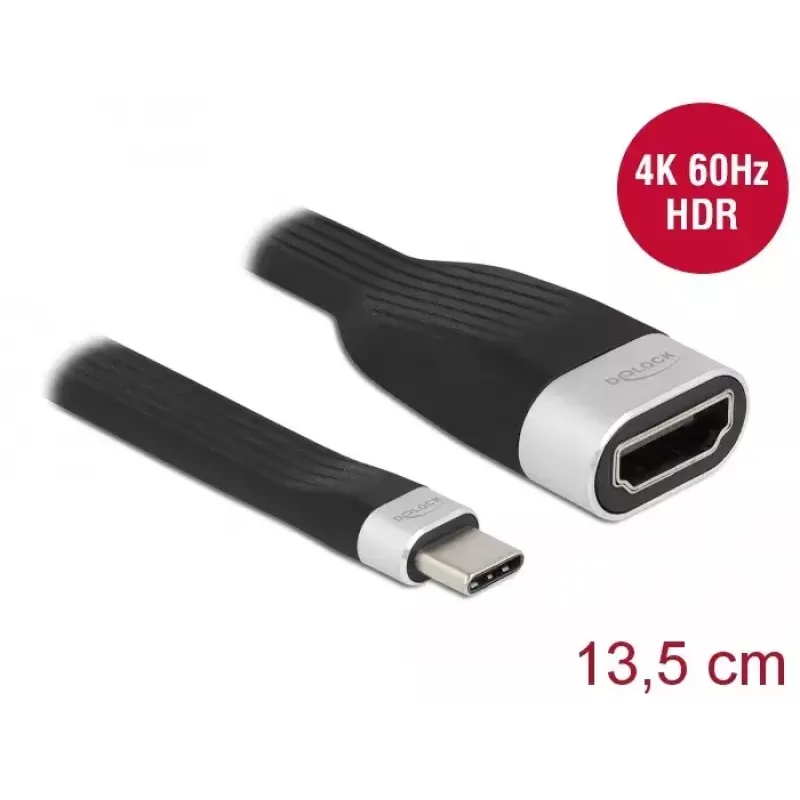 DeLOCK 86729 USB Type-C į HDMI 4K 60Hz 0,135m FPC plokščias juostinis kabelis