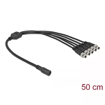 Cable skirstytuvas DeLOCK 86590 5.5 x 2.1 mm 1 x moteriška iki 5 x vyriški prisukami