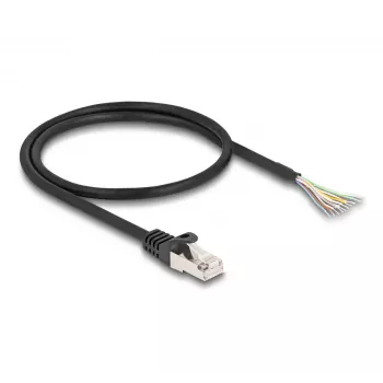 DeLOCK RJ50 (vyriškas) – atviri galai S/FTP 0,5 m juoda