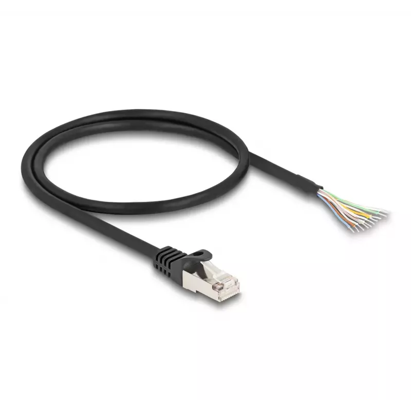 DeLOCK RJ50 (vyriškas) – atviri galai S/FTP 0,5 m juoda