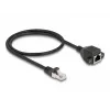 DeLOCK RJ50 prailginimo kabelis kištukas–lizdas S/FTP 0,5 m juodas