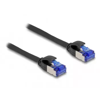 Tinklo kabelis DeLOCK RJ45 Cat.6A S/FTP Slim 2m Juodas