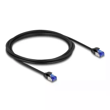 Tinklo kabelis DeLOCK RJ45 Cat.6A S/FTP Slim 2m Juodas