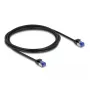 Tinklo kabelis DeLOCK RJ45 Cat.6A S/FTP Slim 2m Juodas