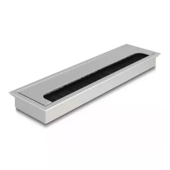 Kabelių pravedimo įdėklas DELOCK 66862, sidabrinis, 80×280×28 mm
