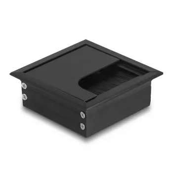 Kabelio pravedimo anga DELOCK 66855, juoda, 80×80×28 mm, 1 vnt.