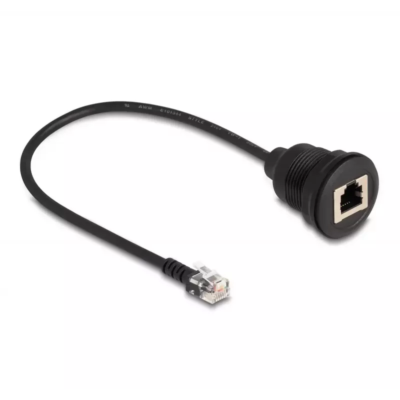 DeLOCK RJ12 kištukas į RJ12 lizdą 30 cm juodas